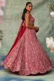Red Premium Silk Embellished With Beautiful Thread Embroidery Work - inspired | Ready To Wear - women's fashion mart