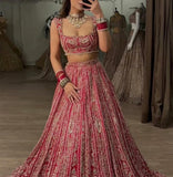 Red Premium Silk Embellished With Beautiful Thread Embroidery Work - inspired | Ready To Wear - women's fashion mart