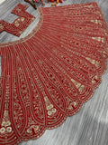 Red Premium Silk Embellished With Beautiful Thread Embroidery Work - inspired | Ready To Wear - women's fashion mart