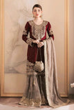 Georgette Red Colour Sharara Suit For Diwali Festival -Dress Dark Red / L women's fashion mart