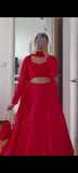 Royal red Georgette Embellished With Embroidery And Sequins Work lehenga choli -Lehenga Choli Default Title women's fashion mart