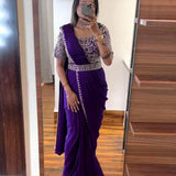 Fancy work ready to wear saree  women's fashion mart