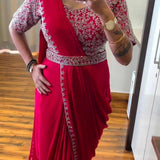 Fancy work ready to wear saree  women's fashion mart