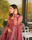 Salmon Premium Quality Anarkali Suit Set - women's fashion mart
