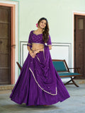 Indian Wedding Wear Chinon Lehenga