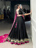 Black Color Lace Touch Up Silk Georgette Chaniya Choli