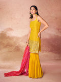 Spaghetti Style Sharara Suit with Bandhani Dupatta - women's fashion mart