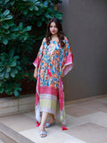 Pink Color Digital Printed Pure Gaji Silk Kaftan - women's fashion mart
