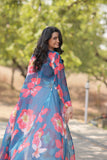 Stylish Crush Pleated Lehenga Choli Set With Floral Shrug - women's fashion mart