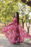 Stylish Crush Pleated Lehenga Choli Set With Floral Shrug - women's fashion mart