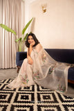 Sufi Beige Organza Silk Saree - women's fashion mart
