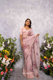 Tara Pink Organza Silk Saree - women's fashion mart