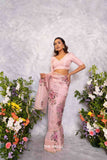 Tara Pink Organza Silk Saree - women's fashion mart