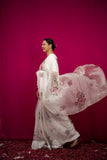 Tara White Organza Silk Saree - women's fashion mart