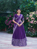 Festival Wear Cotton Chanderi Lehenga