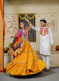Three Tal Traditional Rayon Navratri Lehenga Choli Set - women's fashion mart