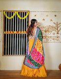 Three Tal Traditional Rayon Navratri Lehenga Choli Set - women's fashion mart