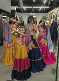 Three Tal Traditional Rayon Navratri Lehenga Choli Set - women's fashion mart