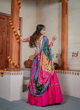 Three Tal Traditional Rayon Navratri Lehenga Choli Set - women's fashion mart