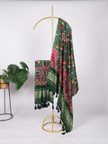 Green Color Digital Print And Lagadi Patta Gaji Silk Dupatta - women's fashion mart