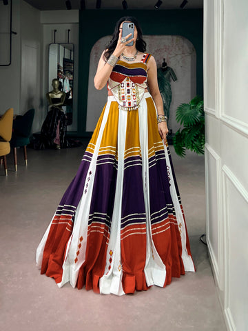 Garba Night Wear Two Piece Lehenga