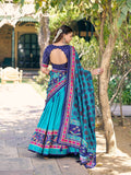 Sky Blue Color Printed Lehenga Choli
