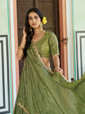 Festival Wear Chinon Lehenga Choli