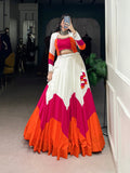 White Color Plain Rayon Chaniya Choli