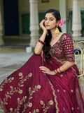 Dark Maroon Color Traditional Wear Choli