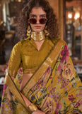 Mesmerizing Mustard Digital Printed Viscos Soft Silk Saree - women's fashion mart
