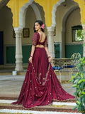 Dark Maroon Color Traditional Wear Choli