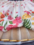 White Premium Taby Silk With Beautiful Floral Print With Heavy Cancan Lehenga - INSPIRED | Ready To Wear - women's fashion mart