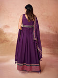 Wine Color Georgette Suit With Dupatta - women's fashion mart