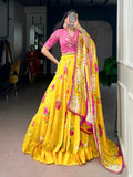 Haldi Rasam Wear Floral Chaniya Choli